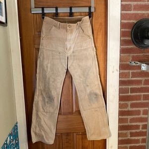 Carhartt duck brown work pants